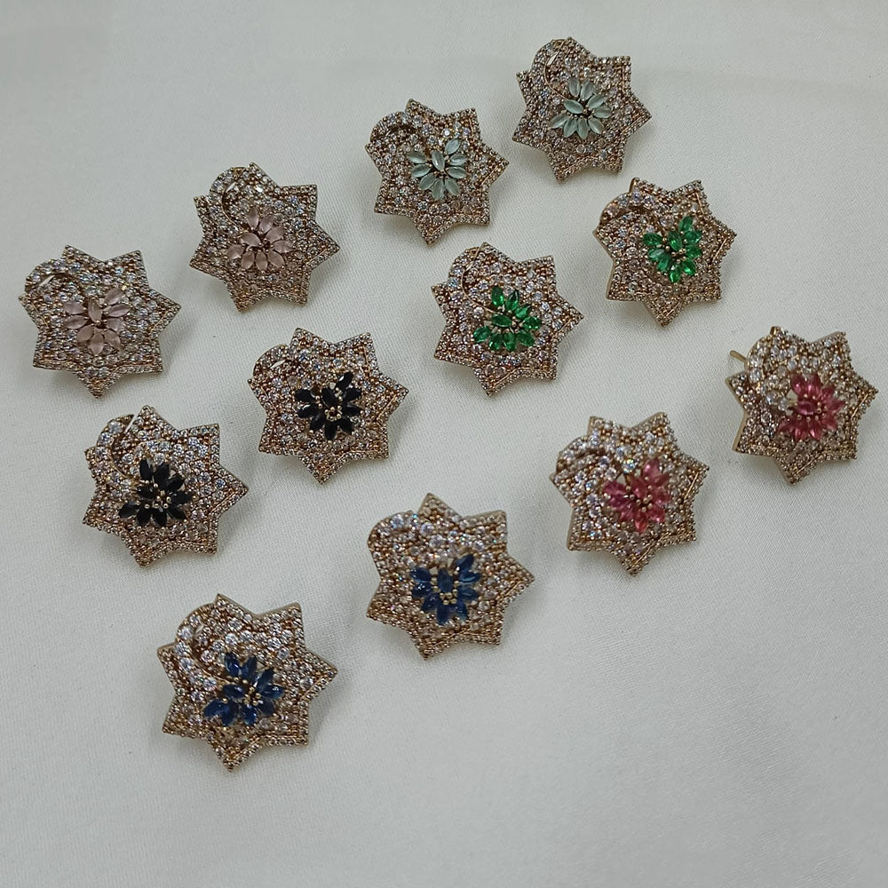 NAFJ Designer Pota Stone And Austrian Stone Studs