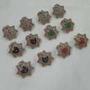 NAFJ Designer Pota Stone And Austrian Stone Studs