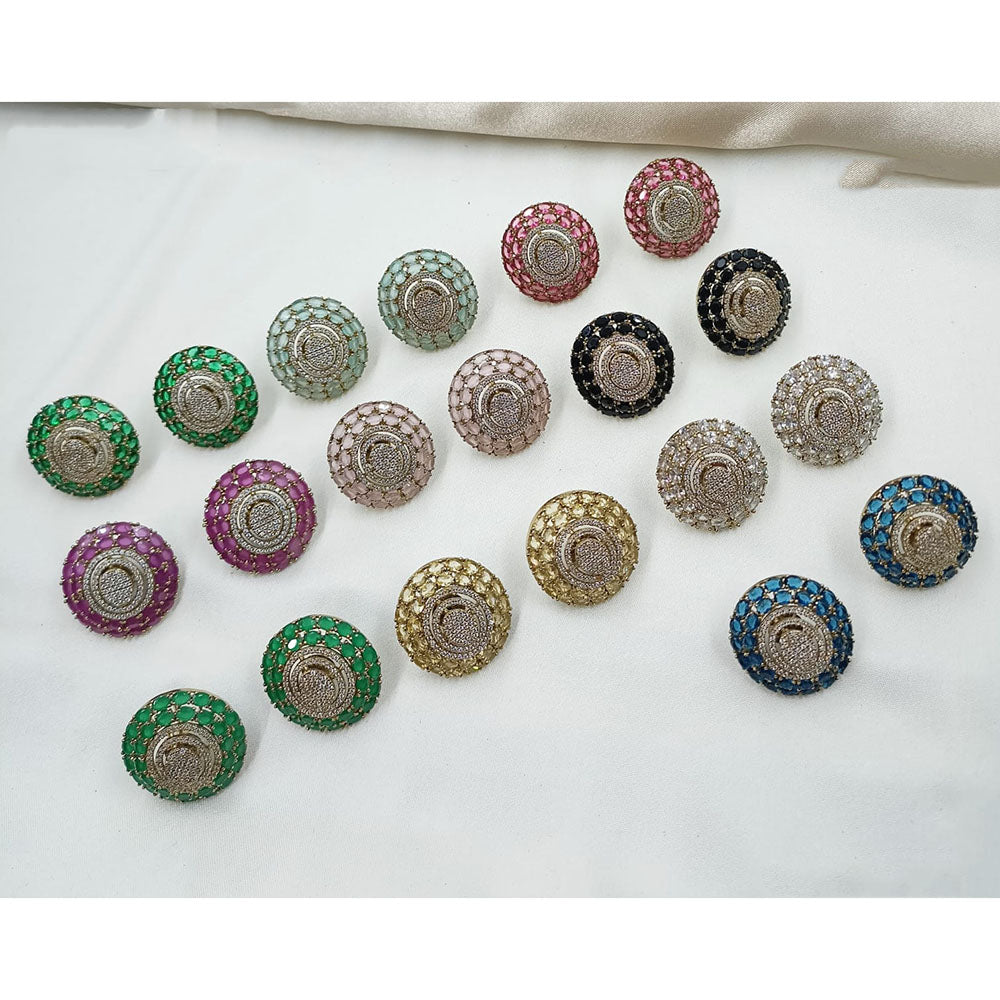 NAFJ Designer Pota Stone And Austrian Stone Studs