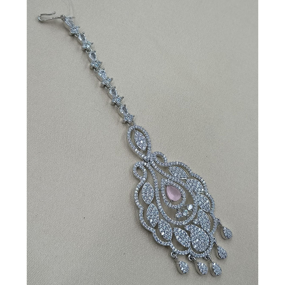 NAFJ Sparkling American Diamond Maangtikka