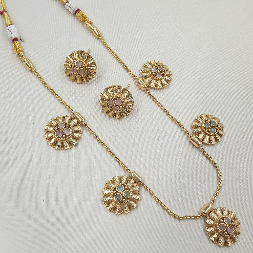 NAFJ Royal Pota Stone Designer Necklace Set