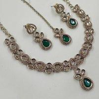 NAFJ Sparkling Crystal Stone Designer Necklace Set