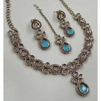 NAFJ Sparkling Crystal Stone Designer Necklace Set