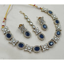 NAFJ Sparkling Crystal Stone Designer Necklace Set