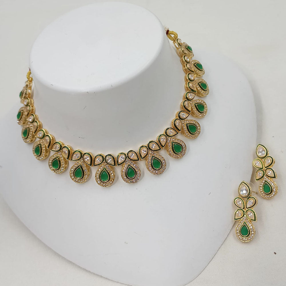 NAFJ Sparkling Crystal Stone Designer Necklace Set