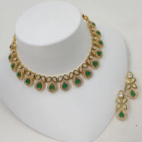 NAFJ Sparkling Crystal Stone Designer Necklace Set