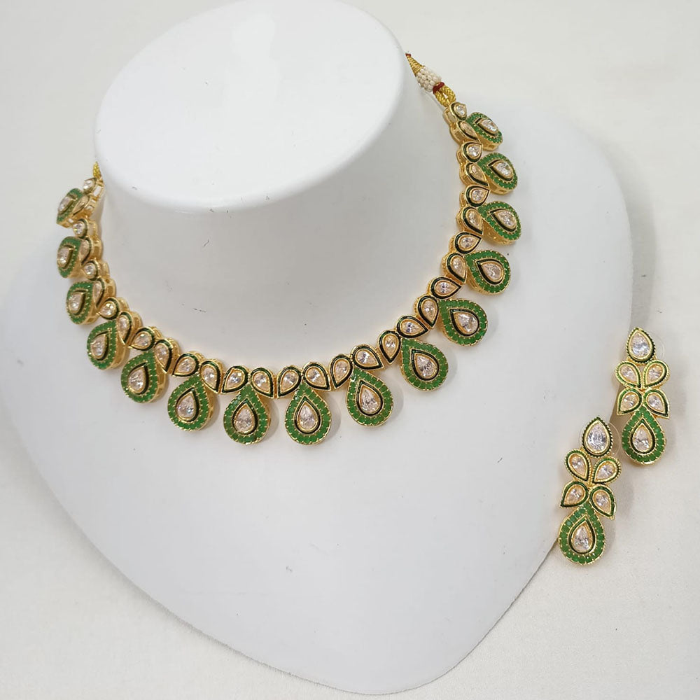 NAFJ Sparkling Crystal Stone Designer Necklace Set