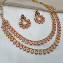 NAFJ Sparkling Crystal Stone Designer Meenakari Necklace Set