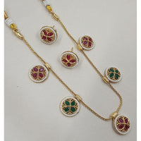 NAFJ Royal Pota Stone Designer And Pearl Necklace Set