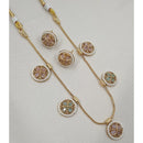 NAFJ Royal Pota Stone Designer And Pearl Necklace Set