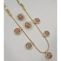 NAFJ Royal Pota Stone Designer And Pearl Necklace Set