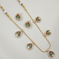 NAFJ Royal Pota Stone Designer And Pearl Necklace Set