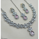 NAFJ Sparkling Crystal Stone Designer Necklace Set