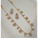 NAFJ Royal Pota Stone Designer And Pearl Necklace Set