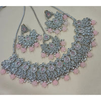 NAFJ Sparkling Crystal Stone Designer Beads Necklace Set