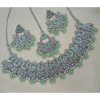 NAFJ Sparkling Crystal Stone Designer Beads Necklace Set