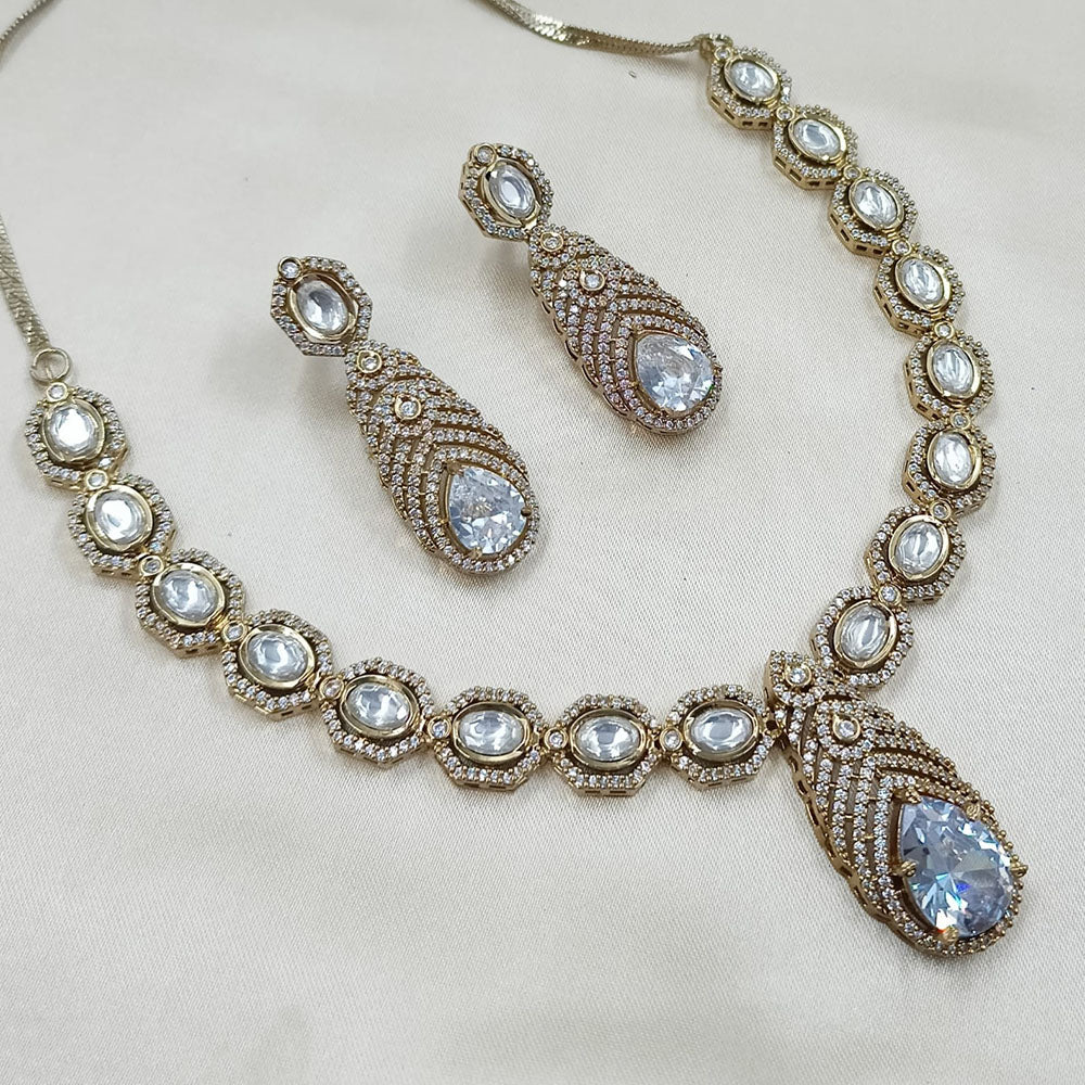 NAFJ Luxury American Diamond Festive Jewellery Set