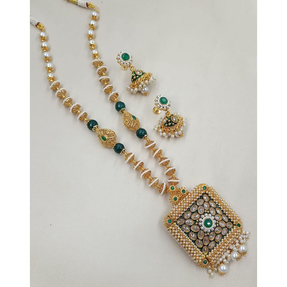 NAFJ Sparkling Crystal Stone Designer Beads Necklace Set