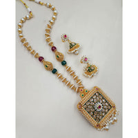 NAFJ Sparkling Crystal Stone Designer Beads Necklace Set