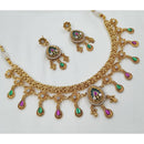 NAFJ Royal Pota Stone Designer And Pearl Necklace Set