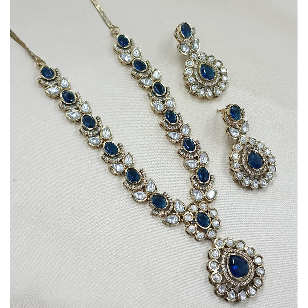 NAFJ Sparkling Crystal Stone Designer Necklace Set