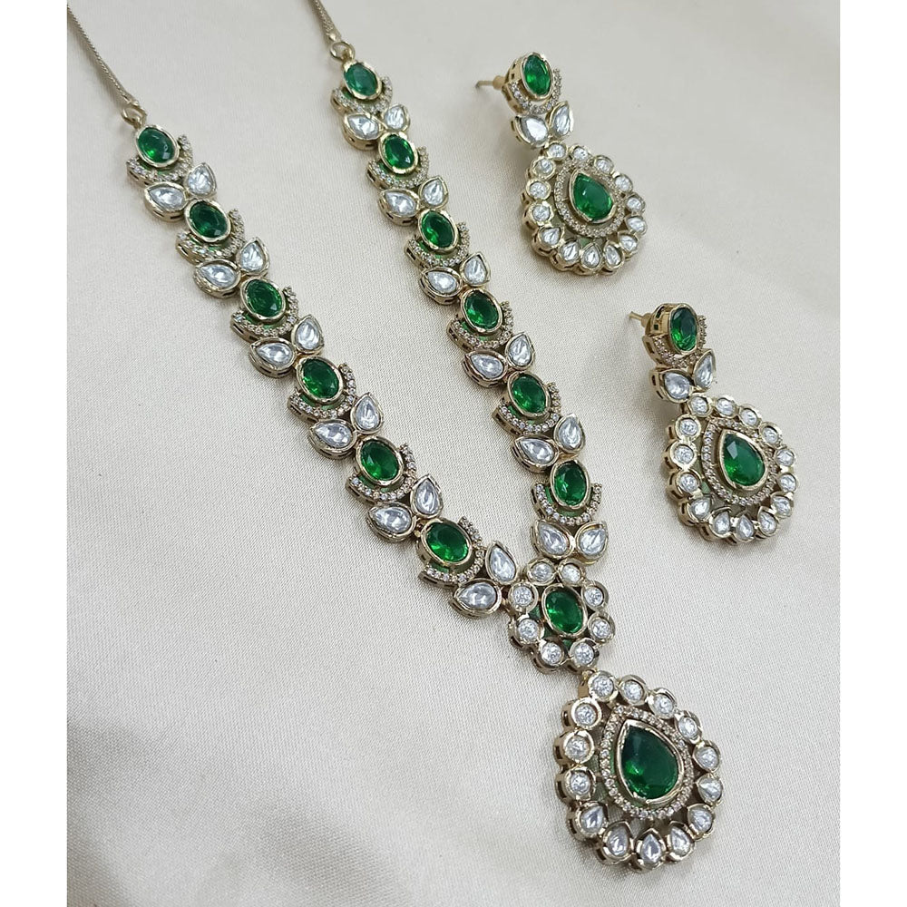 NAFJ Sparkling Crystal Stone Designer Necklace Set