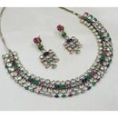 NAFJ Sparkling Crystal Stone Designer Necklace Set