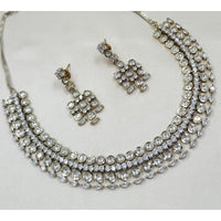 NAFJ Sparkling Crystal Stone Designer Necklace Set