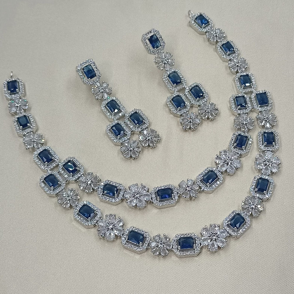 NAFJ Luxury American Diamond Festive Jewellery Set