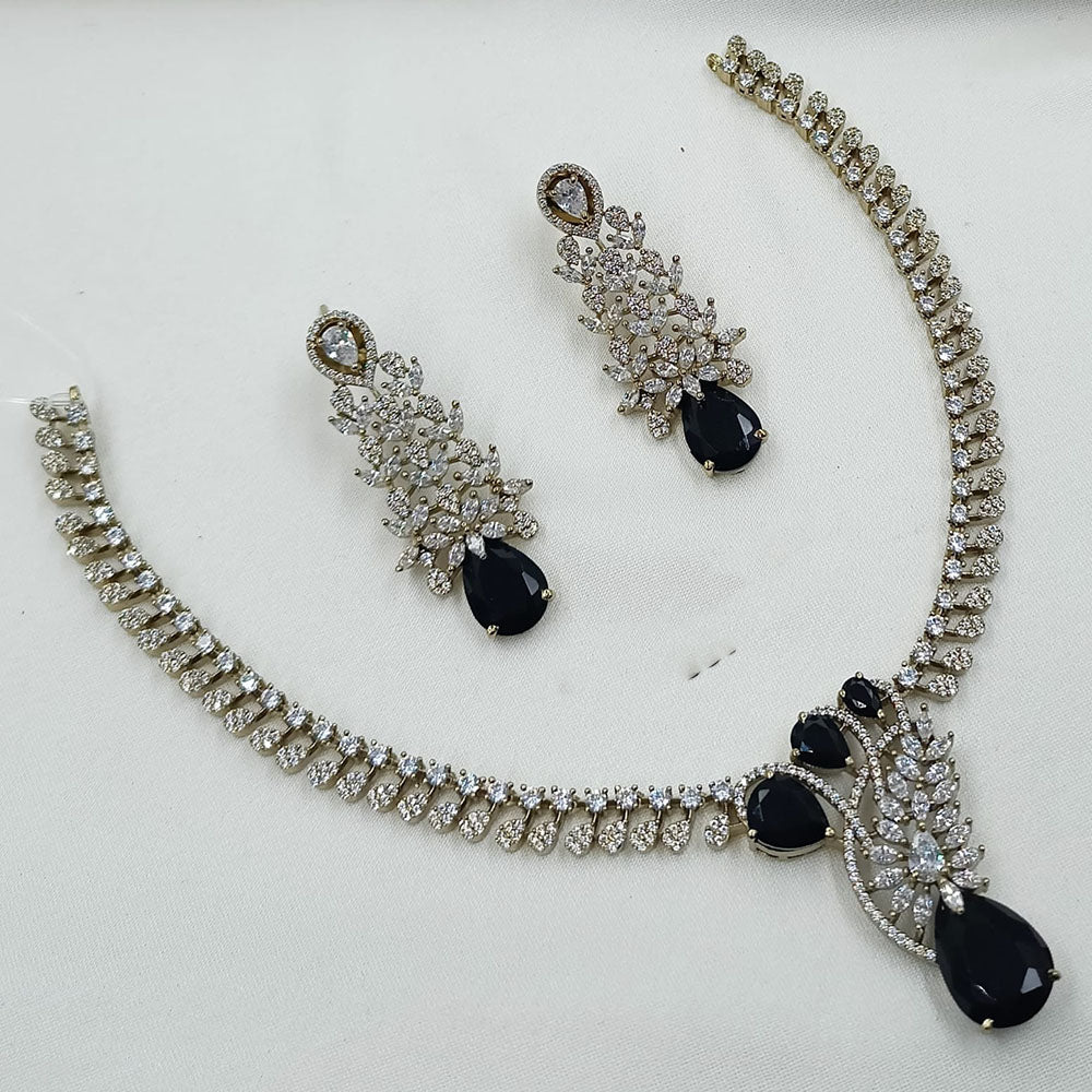 NAFJ Luxury American Diamond Festive Jewellery Set