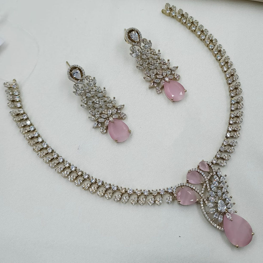 NAFJ Luxury American Diamond Festive Jewellery Set