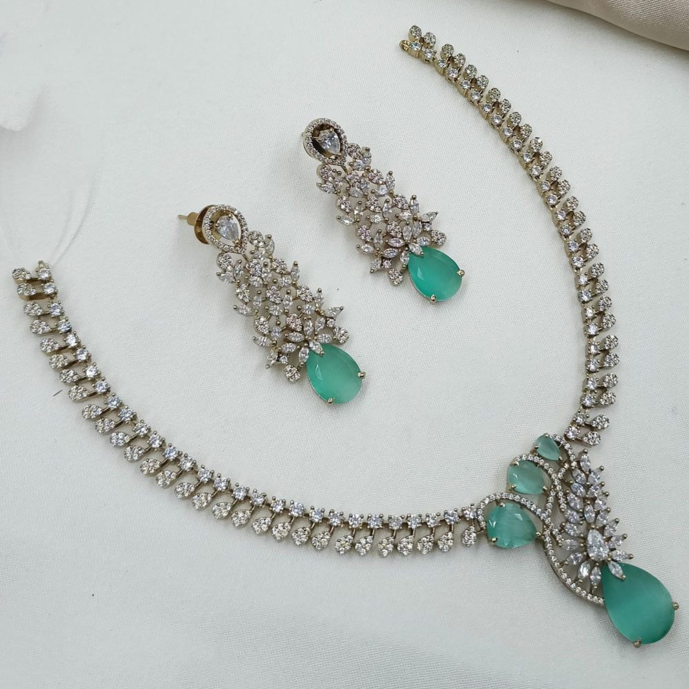 NAFJ Luxury American Diamond Festive Jewellery Set