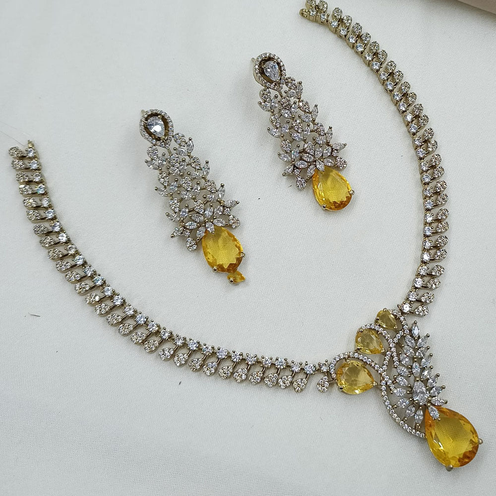 NAFJ Luxury American Diamond Festive Jewellery Set