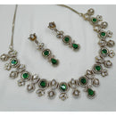 NAFJ Glam Polki Kundan Stone Embellished Necklace Set