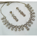 NAFJ Glam Polki Kundan Stone Embellished Necklace Set