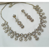 NAFJ Glam Polki Kundan Stone Embellished Necklace Set