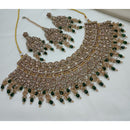 NAFJ Sparkling Crystal Stone Beads And Pearl Designer Necklace Set