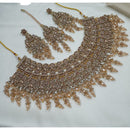 NAFJ Sparkling Crystal Stone Beads And Pearl Designer Necklace Set