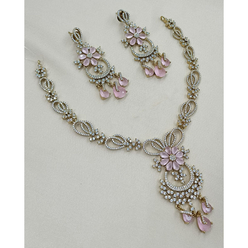 NAFJ Luxury American Diamond Festive Jewellery Set