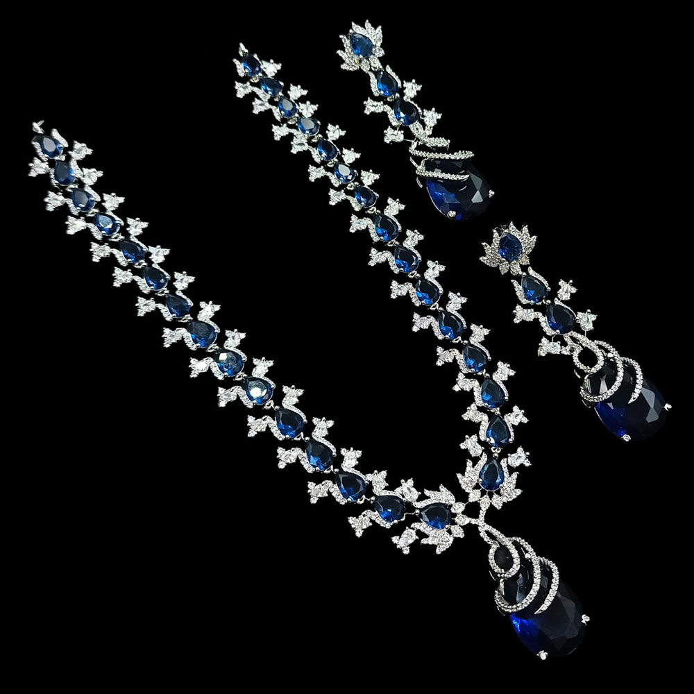 NAFJ Luxury American Diamond Festive Jewellery Set