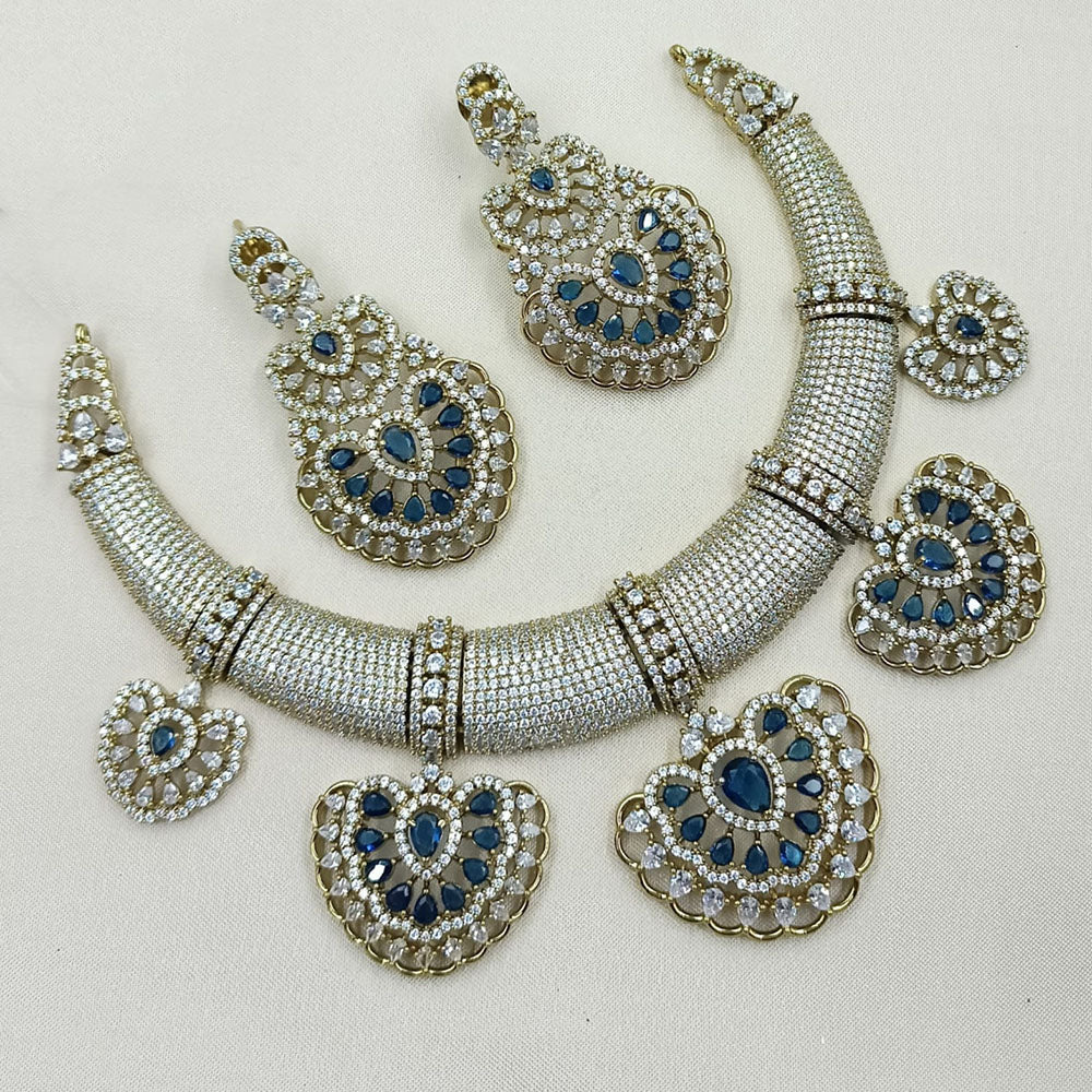 NAFJ Luxury American Diamond Festive Jewellery Set