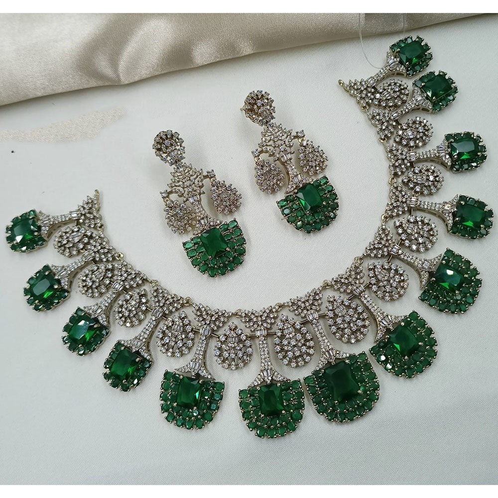 NAFJ Luxury American Diamond Festive Jewellery Set