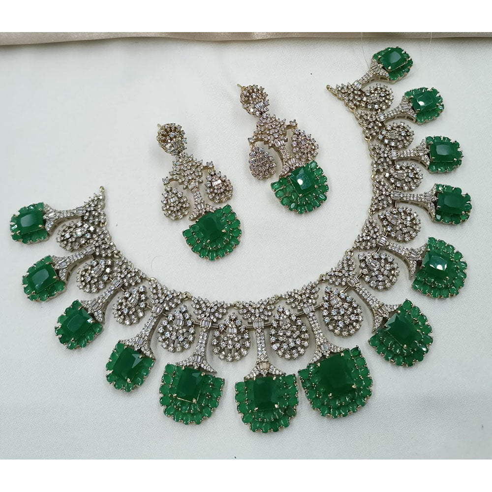 NAFJ Luxury American Diamond Festive Jewellery Set