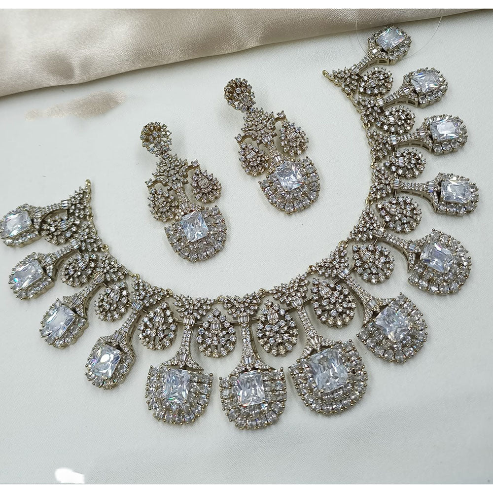 NAFJ Luxury American Diamond Festive Jewellery Set