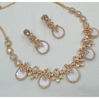 NAFJ Glam Polki Kundan Stone Embellished Necklace Set