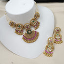 NAFJ Royal Pota Stone And Pearl Designer Choker Necklace Set