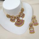 NAFJ Royal Pota Stone And Pearl Designer Choker Necklace Set