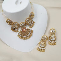 NAFJ Royal Pota Stone And Pearl Designer Choker Necklace Set