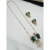 NAFJ Glam Polki Kundan Stone Embellished Necklace Set