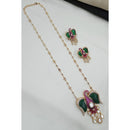 NAFJ Glam Polki Kundan Stone Embellished Necklace Set